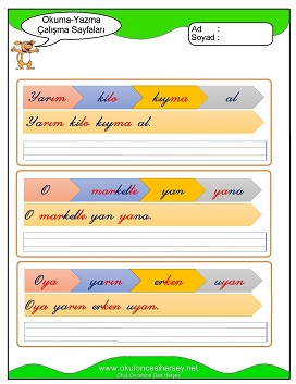 y sesi Grubu Çalışma Sayfaları